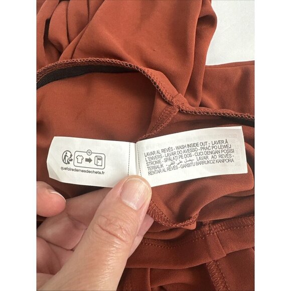 Zara Womens Knit Straight Leg Pants Size S Brown Stretch 5039 369 658 Going‎ Out - Picture 10 of 11